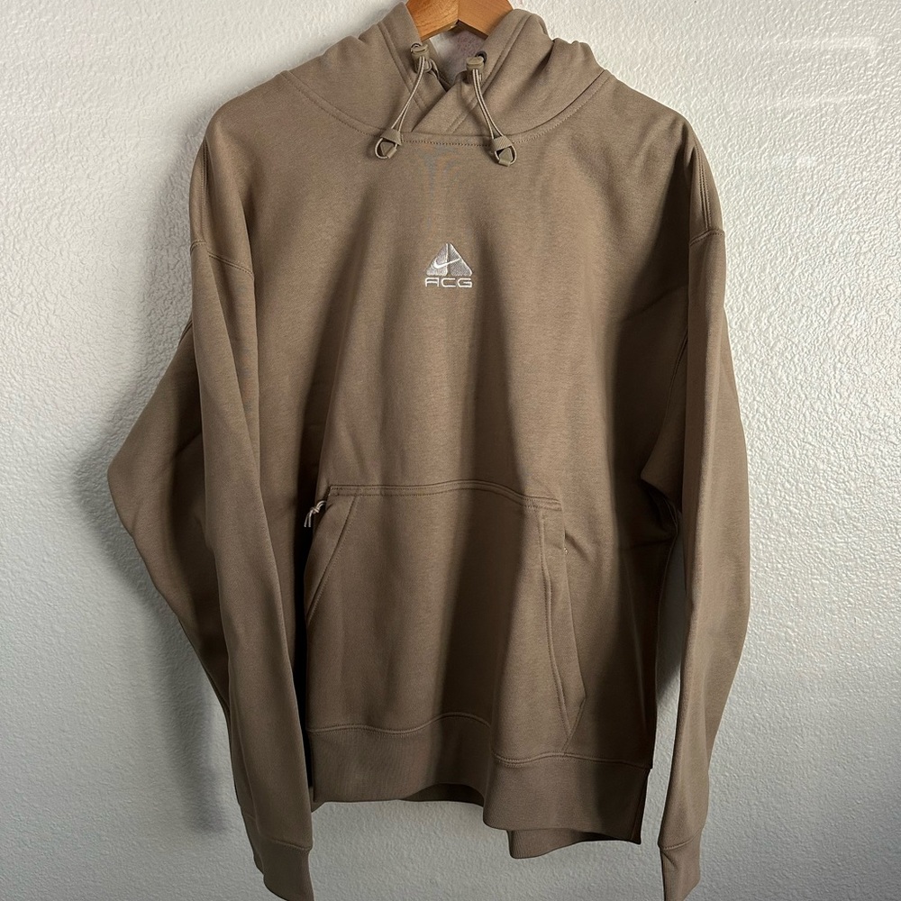 Nike ACG Therma-Fit Khaki Fleece Hoodie Heavyweight DH3087 Men’s Size Medium